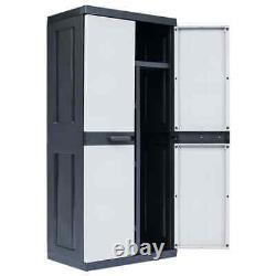 Garden Storage Cabinet Plastic Garage Shed Adjustable Lockable 35x21.3x74.8
