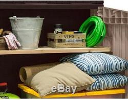 Garden Storage Horizontal Resin Shed Compact Portable Outdoor Chest Organizer
