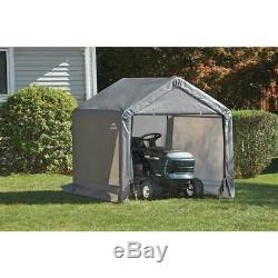 Garden Storage Shed Metal Canopy Outdoor 6 ft x 6 ft Motorcycle Cover Waterproof