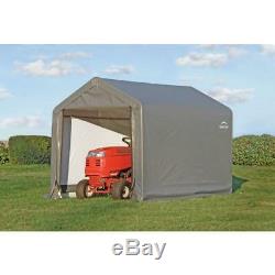 Garden Storage Shed Metal Canopy Outdoor 6 ft x 6 ft Motorcycle Cover Waterproof