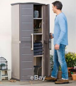Garden Storage Shed Plastic Large Yard Indoor Outdoor Utility Cabinet Adjustable