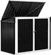 Goplus Horizontal Storage Shed Outdoor, Multi-function Storage Cabinet For Garde