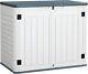 Greesum Outdoor Horizontal Resin Storage Sheds 34cu. Ft. Weather Resistant Resin
