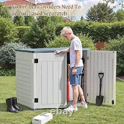Greesum Outdoor Horizontal Resin Storage Sheds 34Cu. Ft. Weather Resistant Resin