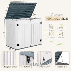 Greesum Outdoor Horizontal Resin Storage Sheds 34Cu. Ft. Weather Resistant Resin