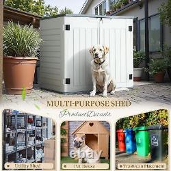 Greesum Outdoor Horizontal Resin Storage Sheds 34Cu. Ft. Weather Resistant Resin