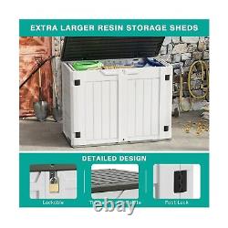 Greesum Outdoor Horizontal Resin Storage Sheds 34 Cu. Ft. Weather Resistant R