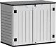 Greesum Outdoor Horizontal Resin Storage Sheds 34 Cu. Ft. Weather Resistant Tool