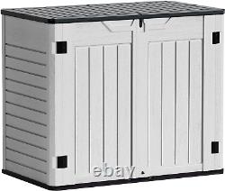 Greesum Outdoor Horizontal Resin Storage Sheds 34 Cu. Ft. Weather Resistant Tool