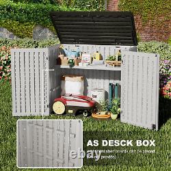 Greesum Outdoor Horizontal Resin Storage Sheds 34 Cu. Ft. Weather Resistant Tool