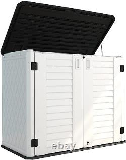 HOMSPARK Storage Shed Horizontal Outdoor Storage Box Weather Resistance, Multi-P