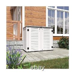 HOMSPARK Storage Shed Weather Resistance, Multi-Purpose Outdoor Storage Cabin