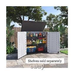 HOMSPARK Storage Shed Weather Resistance, Multi-Purpose Outdoor Storage Cabin