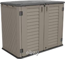 HOMSPARK Storage Shed Weather Resistance, Multi-Purpose Outdoor Storage Cabinet