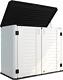 Homspark Storage Shed Weather Resistance, Multi-purpose Outdoor Storage Cabinet