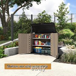 HOMSPARK Storage Shed Weather Resistance, Multi-Purpose Outdoor Storage Cabinet