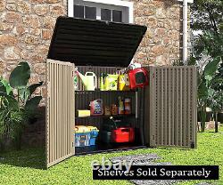 HOMSPARK Storage Shed Weather Resistance, Multi-Purpose Outdoor Storage Cabinet