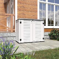 HOMSPARK Storage Shed Weather Resistance, Multi-Purpose Outdoor Storage Cabinet