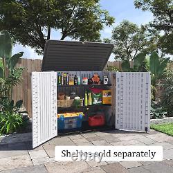 HOMSPARK Storage Shed Weather Resistance, Multi-Purpose Outdoor Storage Cabinet