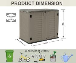 HOMSPARK Storage Shed Weather Resistance, Multi-Purpose Outdoor Storage Cabinet