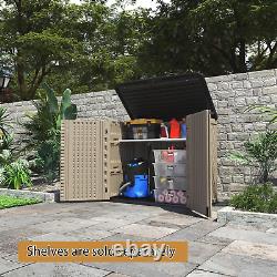 HOMSPARK Storage Shed Weather Resistance, Multi-Purpose Outdoor Storage Cabinet
