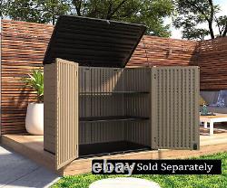 HOMSPARK Storage Shed Weather Resistance, Multi-Purpose Outdoor Storage Cabinet