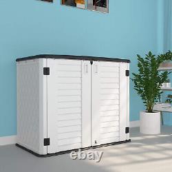 HOMSPARK Storage Shed Weather Resistance, Multi-Purpose Outdoor Storage Cabinet