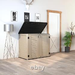 HOMSPARK Storage Shed Weather Resistance, Multi-Purpose Outdoor Storage Cabinet