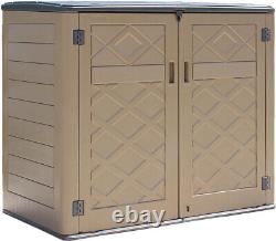 HOMSPARK Storage Shed Weather Resistance, Multi-Purpose Outdoor Storage Cabinet