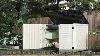 Homspark Horizontal Storage Shed Weather Resistance Multi Purpose Outdoor Storage Box For Backyard