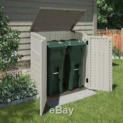 Horizontal 34 cu ft Storage & Utility Shed Roof Doors Plane Heavy Duty Resistant