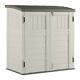 Horizontal Outdoor Backyard Storage Shed Uv Protection, Vanilla, 34 Cu. Feet