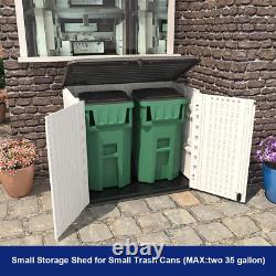 Horizontal Outdoor Garden Storage Shed For Backyards And Patios, Waterproof Stora