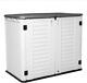 Horizontal Outdoor Garden Storage Shed For Backyards And Patios, Plastic Storage