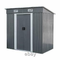 Horizontal Outdoor Storage Shed 3.5X6 FT, Lockable Organizer for Garden, Patio