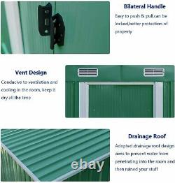 Horizontal Outdoor Storage Shed 3.5 x 6 Ft Lockable Organizer for Garden