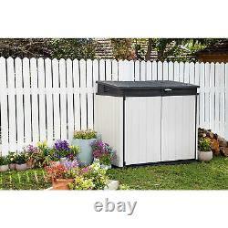 Horizontal Outdoor Storage Shed, 41 cu. Ft storage unit for garden or patio