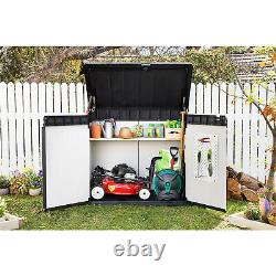 Horizontal Outdoor Storage Shed, 41 cu. Ft storage unit for garden or patio