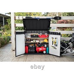 Horizontal Outdoor Storage Shed, 41 cu. Ft storage unit for garden or patio