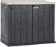 Horizontal Outdoor Storage Shed Cabinet For Trash Cans Gardening Tools