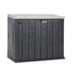 Horizontal Outdoor Storage Shed Cabinet For Trash Cans Gardening Tools And Yard