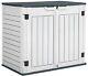 Horizontal Outdoor Storage Shed Deck Box Waterproof 205 Gallon 50 X 28.5 X 42