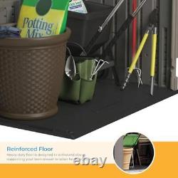 Horizontal Outdoor Storage Shed Durable Resin Weatherproof Padlock Security New