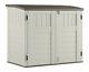Horizontal Outdoor Storage Shed Vanilla And Stoney 34 Cubic Feet All-weather
