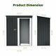 Horizontal Outdoor Storage Shed Without Floor Base With Lockable Door 3.5 X 6 Ft