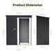 Horizontal Outdoor Storage Shed Without Floor Base With Lockable Door 3 X 5 Ft Us