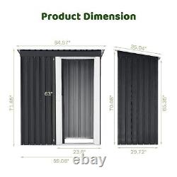 Horizontal Outdoor Storage Shed Without Floor Base With Lockable Door 3 x 5 FT US