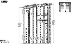 Horizontal Outdoor Storage Shed for Backyards and Patios 34 Cubic Feet Capacity