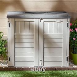 Horizontal Outdoor Storage Shed for Backyards and Patios 34 Cubic Feet Capacity