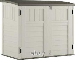 Horizontal Resin Outdoor Storage Shed With Floor Multi Wall Resin Panels